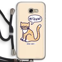 Miauw: Samsung Galaxy A5 (2017) Transparant Hoesje met koord