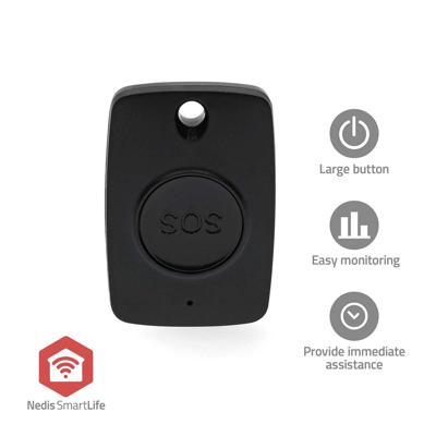 Nedis Smart Home Paniekknop | Zigbee 3.0 | Batterijtype: CR2450 | Zwart - ZBPB10BK