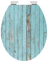 Schutte MDF High Gloss WC-bril BLUE WOOD met soft-close 80536
