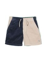 Ralph Lauren Kids short colour block en coton à lien de resserrage - Bleu - thumbnail