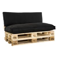 Unique Living Palletkussenset Luana Zwart - 2 delig