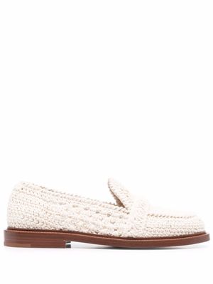 Chloé mocassins en cuir tressé - Tons neutres