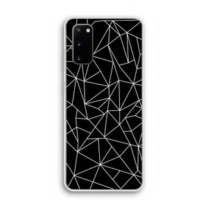 Geometrische lijnen wit: Samsung Galaxy S20 Transparant Hoesje