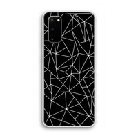 Geometrische lijnen wit: Samsung Galaxy S20 Transparant Hoesje