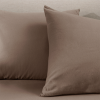 2-PACK Kussensloop Flanel - Taupe - Fresh And Co - - Katoen - Dekbed-Discounter.nl