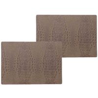 10x stuks stevige luxe Tafel placemats Coko bruin 30 x 43 cm 10x stuks stevige luxe Tafel placemats Coko bruin 30 x 43 cm