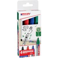 Edding neu 4-360-4-2 Whiteboardmarkerset Zwart, Blauw, Rood, Groen 1 stuk(s)