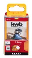Kwartrondprofielfrees HM aanloopkogellager 25.4 mm blister - Kwb