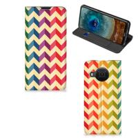 Nokia X20 | X10 | Hoesje met Magneet | Zigzag Multi Color