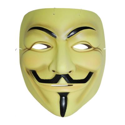 V for Vendetta Feestmasker - gezichtmasker - met elastiek - voor volwassenen