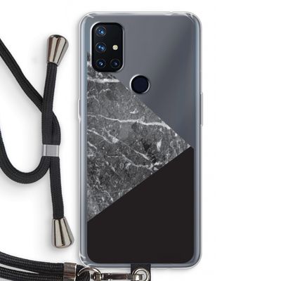 Combinatie marmer: OnePlus Nord N10 5G Transparant Hoesje met koord