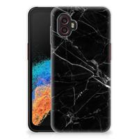 Samsung Galaxy Xcover 6 Pro | TPU | Siliconen hoesje | Marmer Zwart - Origineel Cadeau Vader