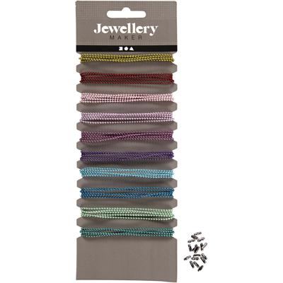Creativ Company Balletjesketting, d 1,5 mm, diverse kleuren, 10x80 cm/ 1 doos