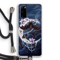 Vleermuizen Maan: Samsung Galaxy S20 Transparant Hoesje met koord