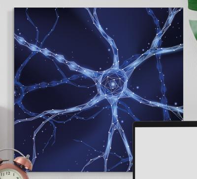 Abstract canvas schilderij Hersenneuronen