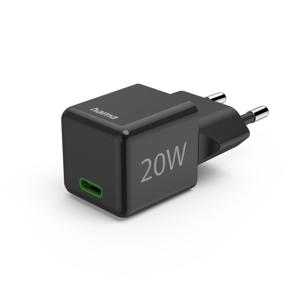 Hama Snellader USB-C PD/Qualcomm® Super-Mini-Charger 20 W Zwart