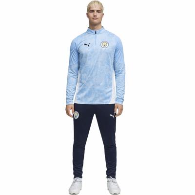 PUMA Manchester City Trainingspak 1/4-Zip 2025-2026 Lichtblauw Donkerblauw Wit PUMA Manchester City Trainingspak 1/4-Zip 2025-2026 Lichtblauw Donkerblauw Wit