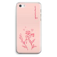 Giving Flowers: iPhone 5 / 5S / SE Transparant Hoesje