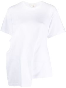 Comme Des Garçons t-shirt en coton à design déstructuré - Blanc