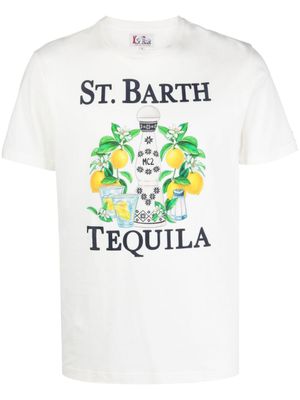 MC2 Saint Barth T-shirt met logoprint - Wit MC2 Saint Barth T-shirt met logoprint - Wit