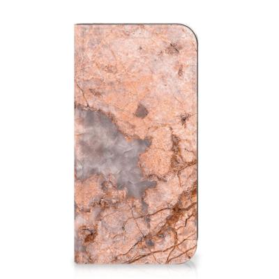 iPhone 15 Plus | Standcase | Marmer Oranje