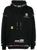 AAPE BY *A BATHING APE® hoodie à logo imprimé - Noir - thumbnail