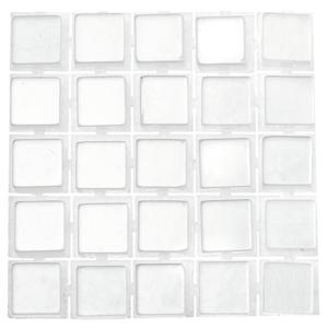 Glorex hobby mozaieken maken steentjes/tegels - 119x - wit - 0.5 x 0.5 x 0.2 cm - zelfklevend