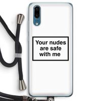 Safe with me: Huawei P20 Transparant Hoesje met koord