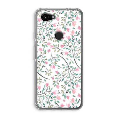 Sierlijke bloemen: Google Pixel 3a Transparant Hoesje