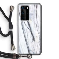 Gestreepte marmer: Huawei P40 Pro Transparant Hoesje met koord