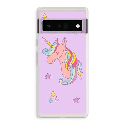 Roze eenhoorn: Google Pixel 6 Pro Transparant Hoesje