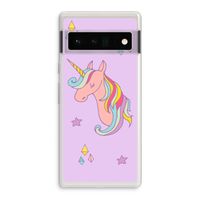 Roze eenhoorn: Google Pixel 6 Pro Transparant Hoesje