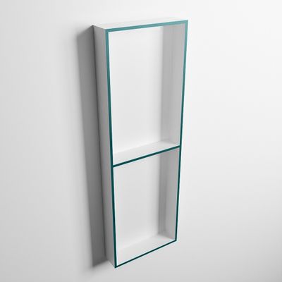 MONDIAZ EASY Nis 149,5x29,5cm in solid surface kleur Smag | Talc. 2 vakken geschikt voor in- of opbouw