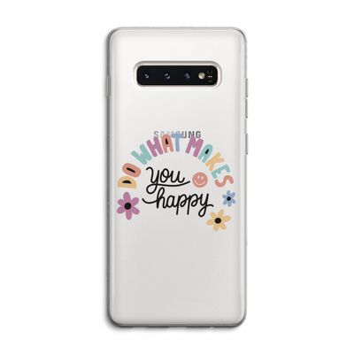 Happy days: Samsung Galaxy S10 4G Transparant Hoesje