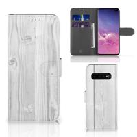 Samsung Galaxy S10 Plus | Book Style Case | White Wood