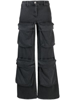 Giuseppe Di Morabito jean délavé à patch logo - Noir