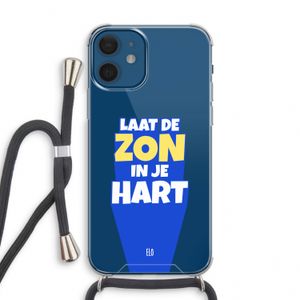 Laat de zon in je hart: iPhone 12 mini Transparant Hoesje met koord
