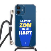 Laat de zon in je hart: iPhone 12 mini Transparant Hoesje met koord