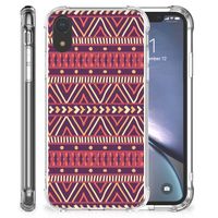 Apple iPhone Xr Doorzichtige Silicone Hoesje Aztec Paars