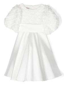 La Stupenderia robe en dentelle à fleurs - Blanc