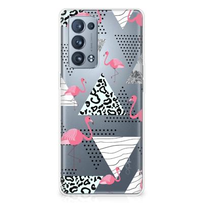 OPPO Reno 6 Pro Plus 5G | TPU Hoesje | Flamingo Triangle