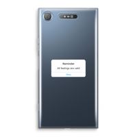 Reminder: Sony Xperia XZ1 Transparant Hoesje Reminder: Sony Xperia XZ1 Transparant Hoesje