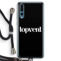 Topvent Zwart: Huawei P20 Pro Transparant Hoesje met koord