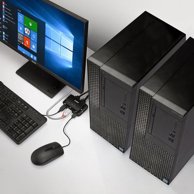 LINDY KVM-Umschalter KVM-switch HDMI Muis, Toetsenbord 4096 x 2160 Pixel
