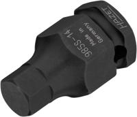 HAZET Krachtdopsleutelbit 985S-14 · 1/2 inch (12,5 mm) vierkant hol · Binnen-zeskant-profiel · SW 14 mm