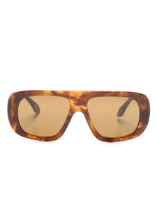 Giorgio Armani lunettes de soleil à monture oversize - Marron