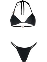 Dolce & Gabbana bikini dos-nu à plaque logo - Noir - thumbnail