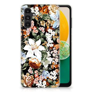 TPU Case voor Samsung Galaxy A13 | A04s Dark Flowers