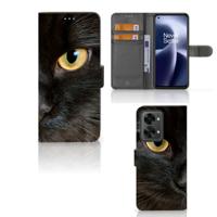 OnePlus Nord 2T | Telefoonhoesje | Met pasjeshouder | Zwarte Kat