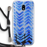 Blauwe pijlen: Samsung Galaxy J3 (2017) Transparant Hoesje met koord